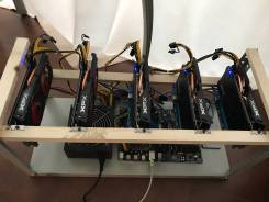 Майнинг Ферма из 5 видеокарт AMD RX570 Хешрейт 144mhs