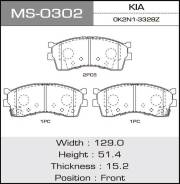 Колодки дисковые MASUMA KIA front (1/12) MS-0302