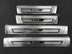 Накладки на пороги. Mazda CX-5, KF, KF2P, KF5P, KFEP Двигатели: PEVPS, PYRPS, PYVPS, SHVPTS