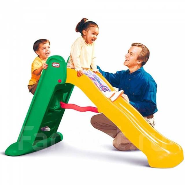 Little Tikes 4263 Литл Тайкс Горка складная 150 см, желто-зеленая ...