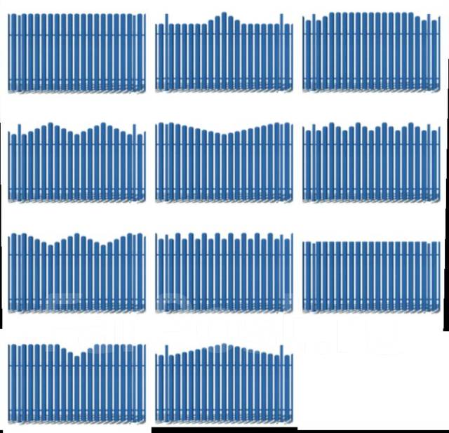 Забор из штакетников вариантов сборки