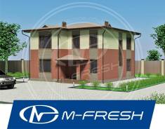 M-fresh Zenit (Архитектурно-строительный проект дома, фасад навесной). 100-200 кв. м., 2 этажа, 5 комнат, бетон