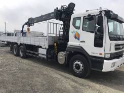 Daewoo Novus. Бортовой-грузовой с КМУ HIAB 190 TM воровайка, 7 640 куб. см., 15 500 кг., 6x4