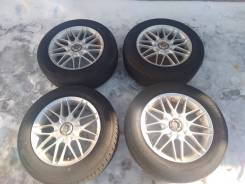 Диски Bridgestone Erglanz R 16 + шины Лето 215/60/16. 7.0x16" 5x114.30 ET48 ЦО 66,1 мм.