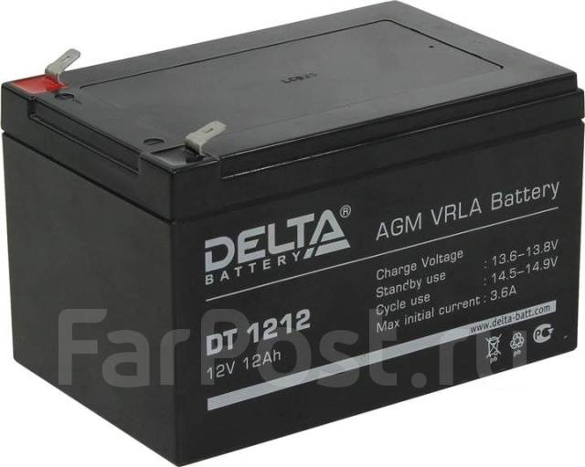 АКБ Аккумулятор свинцово кислотный Delta DT 1212 12В 12Ач, новый, под ...