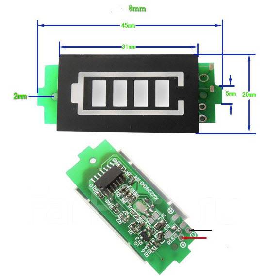 Индикатор заряда разряда аккумуляторов li-ion 18650 3S Itslab, новый, в ...