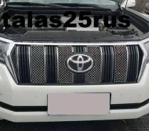 Накладка на решетку бампера. Toyota Land Cruiser Prado, GDJ150, GDJ150L, GDJ150W, GDJ151W, GRJ150, GRJ150L, GRJ150W, KDJ150, KDJ150L, LJ150, TRJ12, TR...