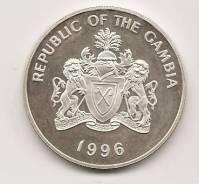 Гамбия, 20 даласи, 1996. Серебро. Proof