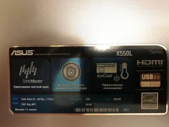 Asus X550L. 15.4", 1,7����, ��� 6 ��, ���� 500���, WiFi: 1, Bluetooth: 1, ����������� �� 24��. ����