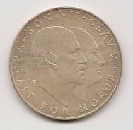 Норвегия 25 крон 1970. Серебро
