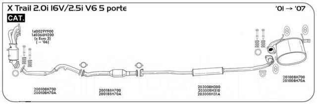 Выхлопная система ниссан кашкай j10 2 литра схема