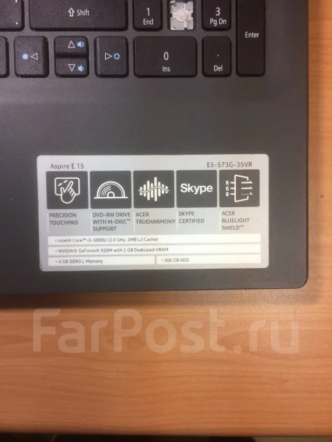 Acer Aspire E5-573-331J. 15.6", 2����, ���� 256���, WiFi: 1, Bluetooth: 1, ����������� �� 3��. ����