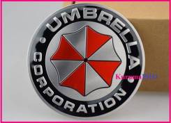 Эмблема "Umbrella Corporation" металлическая на самоклейке. Toyota: Corona, Lite Ace, Ipsum, MR-S, Tundra, Sprinter, Tarago, Starlet, Porte, Echo, Car...