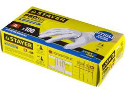 Перчатки STAYER "PROFI" нитриловые экстратонкие, XL, 100шт