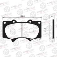 Колодка тормозная дисковая. Toyota: Tacoma, Sequoia, Tundra, 4Runner, Hilux, FJ Cruiser, Fortuner, Hilux Surf, Land Cruiser Prado Lexus GX470, UZJ120...
