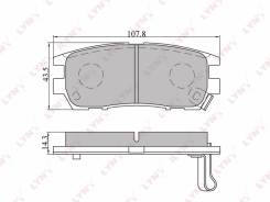 Колодки тормозные дисковые. Mitsubishi Pajero, V21C, V21W, V23C, V23W, V24C, V24V, V24W, V24WG, V25C, V25W, V26C, V26W, V26WG, V41W, V43W, V44W, V44WG...