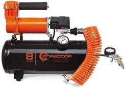 Компрессор Агрессор, металлический ресивер 8 л, 12V, 480W, шланг 10 м