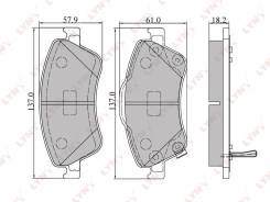 Колодка тормозная дисковая. Toyota Auris, NDE150, ZRE151, ZRE152, ZRE152H, ZZE150 Toyota Corolla, NDE150, ZRE151, ZRE152, ZZE150 Двигатели: 1NDTV, 1ZR...