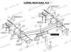 Фаркоп (ТСУ) BMW X5 4x4 без М-бампера (2000-2007) без электрики. BMW X5, E53 Двигатели: M54B30, M57D30TU, N62B44, N62B48