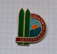 Значок Сахалинская лыжня 1983 год Обмен