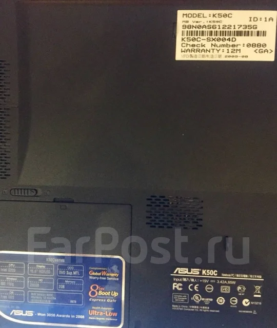 Asus K50C. 15.6", ��� 2048 ��, ���� 250��� ����
