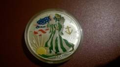 1 доллар 2007 года Шагающая Свобода . серебро 1 унция