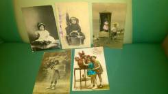 5 открыток до 1917 года , очень красивые. Дети , младенец. Оригинал