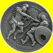 Ниуэ 2 доллара 2017 Ахиллес Achilles Серия "Полубоги" Серебро