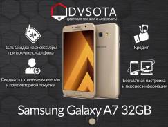 Samsung Galaxy A7 2017. Новый, 32 Гб, Желтый, Золотой, Защищенный