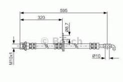 Шланг тормозной. Toyota: Premio, Corolla Spacio, Allion, Allex, WiLL VS, Corolla Axio, Corolla Verso, Corolla, Matrix, Prius, Corolla Fielder, Voltz...
