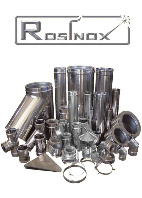 Дымоход труба 100мм*1000мм для дровяных/угольных котлов Rosinox ...
