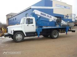 Випо-24. Автогидроподъемник ВИПО-24-01 на шасси ГАЗ-33098 (4х2) стрела назад, 4 433 куб. см., 24 м.