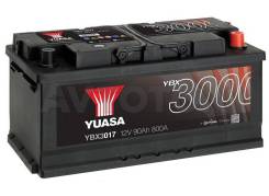 Yuasa. 90 А.ч., Обратная (левое), производство Япония