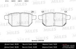 Колодки тормозные (Новая смесь) TOYOTA COROLLA 1.4 VVT-I 02>/AURIS 1.6/1.4 07> задние (без датчика) MILES E410136
