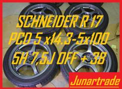 A-Tech Schneider. 7.5x17", 5x100.00, 5x114.30, ET38