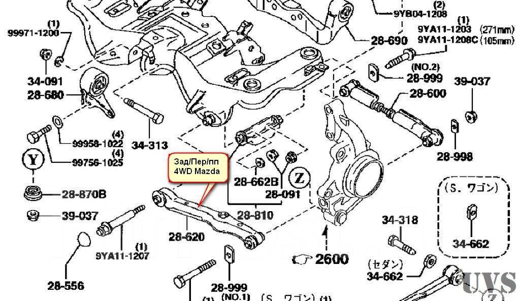 Схема задней подвески mazda 5