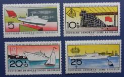 1960 Германия (ГДР) . Круизный корабль "Фриц Хеккерт". 4 м. Чистые
