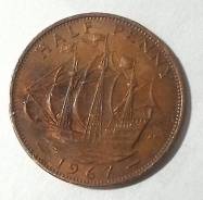 Пол пенни 1967г., флот, Великобритания