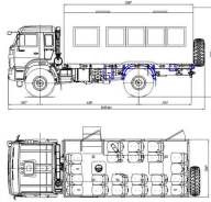 КамАЗ 43502-45. Вахтовый автобус, 260 куб. см., 22 места