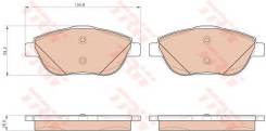 Колодки передние citroen c3 ii, ds3, peugeot 2008 gdb1926 TRW/Lucas арт. GDB1926