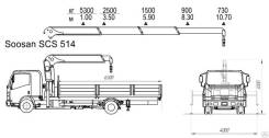 Soosan SCS514. КМУ Isuzu FSR90SL-PCUS + КМУ Std, борт алюминий, 4x2