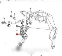 Педаль газа. Volkswagen Passat, 3B2, 3B3, 3B5, 3B6 Audi: A6 allroad quattro, RS6, S6, A4, A6, S4 Skoda Superb Двигатели: 1Z, ACK, ADP, ADR, AEB, AEG...