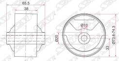 Подушка двигателя. Toyota: Corsa, Corolla II, Paseo, Tercel, Cynos, Raum Двигатели: 4EFE, 5EFE