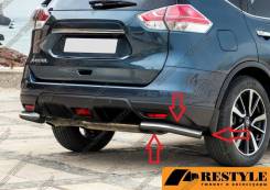 Защита бампера. Nissan X-Trail, HNT32, HT32, NHT32, NT32, T32 Двигатели: MR20DD, QR25DE, R9M