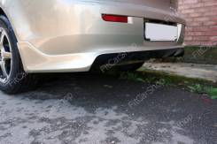 Накладка Zodiak на задний бампер Lancer 10 Одна/две трубы. Mitsubishi Lancer, CX2A, CX3A, CX4A, CX5A, CX8A, CX9A, CY1A, CY2A, CY3A, CY4A, CY5A, CY8A...