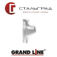 Водосточная система GrandLine (металл), цвет D150 "белый, шоколад": тройник трубы