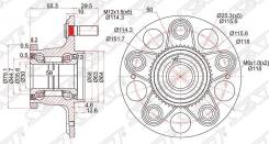 Ступица. Honda Avancier, TA1, TA3 Honda Stream, RN1, RN3, RN5 Honda Civic, EP3, EU3 Honda Integra, DC5 Двигатели: F23A, J30A, D17A, D17A2, K20A, K20A1...