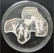 5000 квача.2000г. Замбия. Олимпиада/Бег. Серебро. Super RARE. Proof.