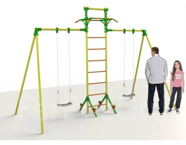 Детская площадка Качели с лестницей c турниками Leco-IT Outdoor, №276 ...