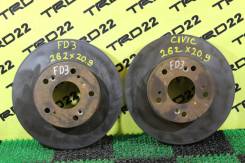 Диск тормозной. Honda: Edix, Stream, Civic Hybrid, Civic, Integra Двигатели: D17A, LDA2, 4EE2, D14Z6, D16V1, K20A2, K20Z3, LDA, R16A1, R16A2, R18A1, R...